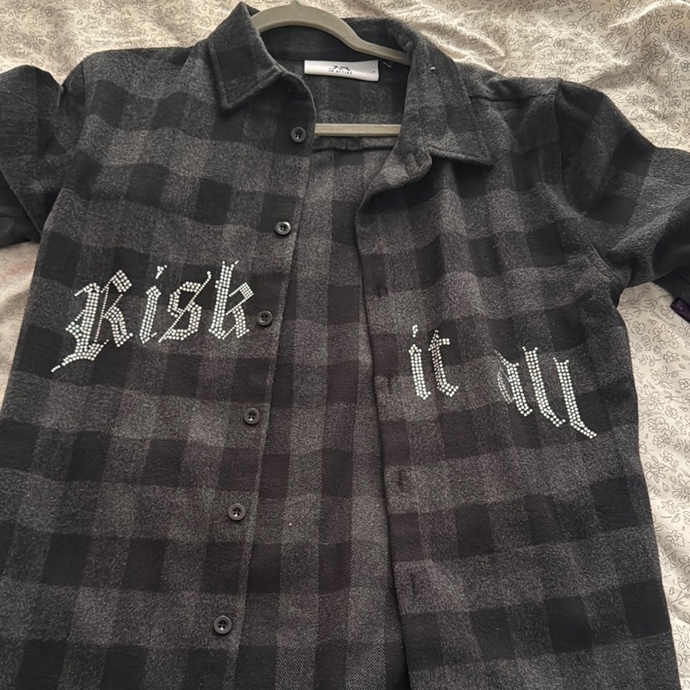 Plaid Black and Gray Men's Sweater